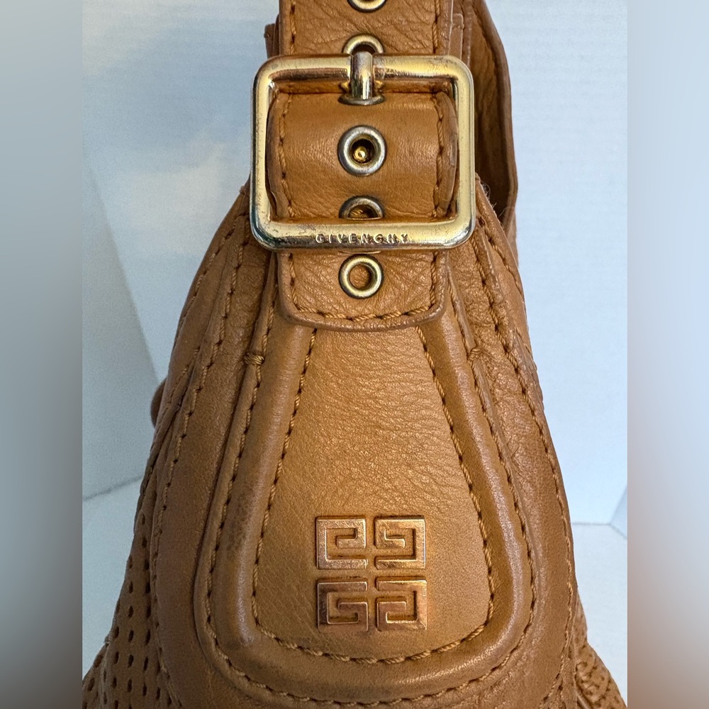 Givenchy Eclipse Brown Perforated Leather Hobo Bag - image 5